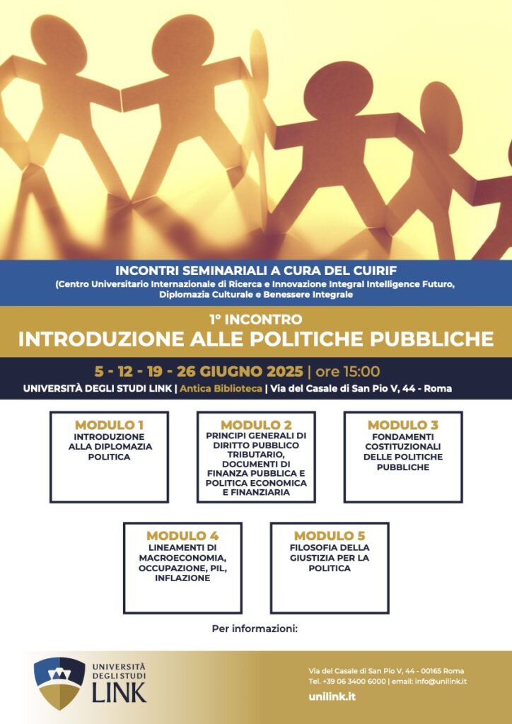 Programma Corso Introduzione alle Politiche Pubbliche